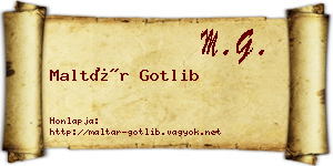 Maltár Gotlib névjegykártya